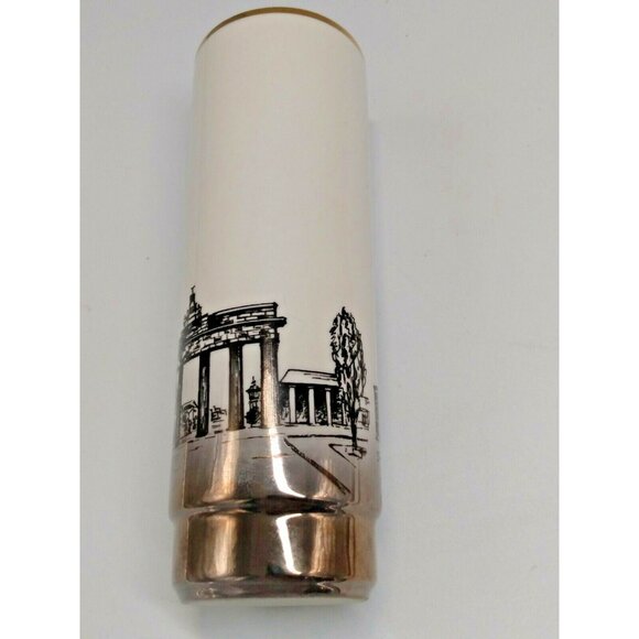 Vintage Royal Bavaria Hand Painted Lusterwate Vase 7 1/2" Tall x 2 1/2" Diameter - Picture 3 of 6